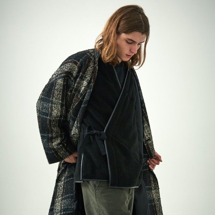 Tweed Oriental Wrap Coat