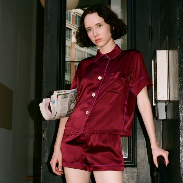 Shelby Pajama Top Garnet