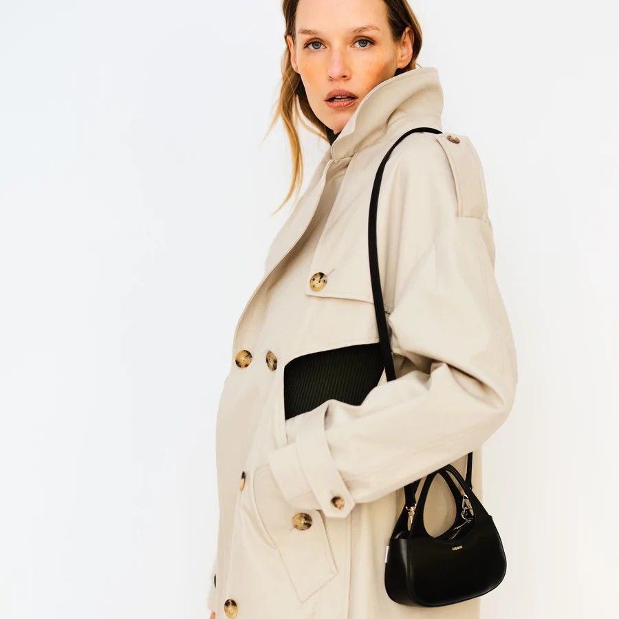 Twisted Cut-Out Trench Coat