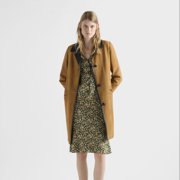 Manteau en veau velours