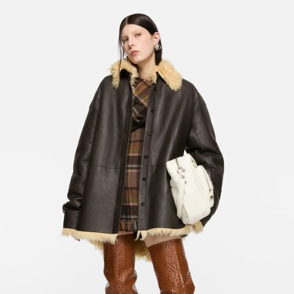 SHEARLING CHEMISE VESTE