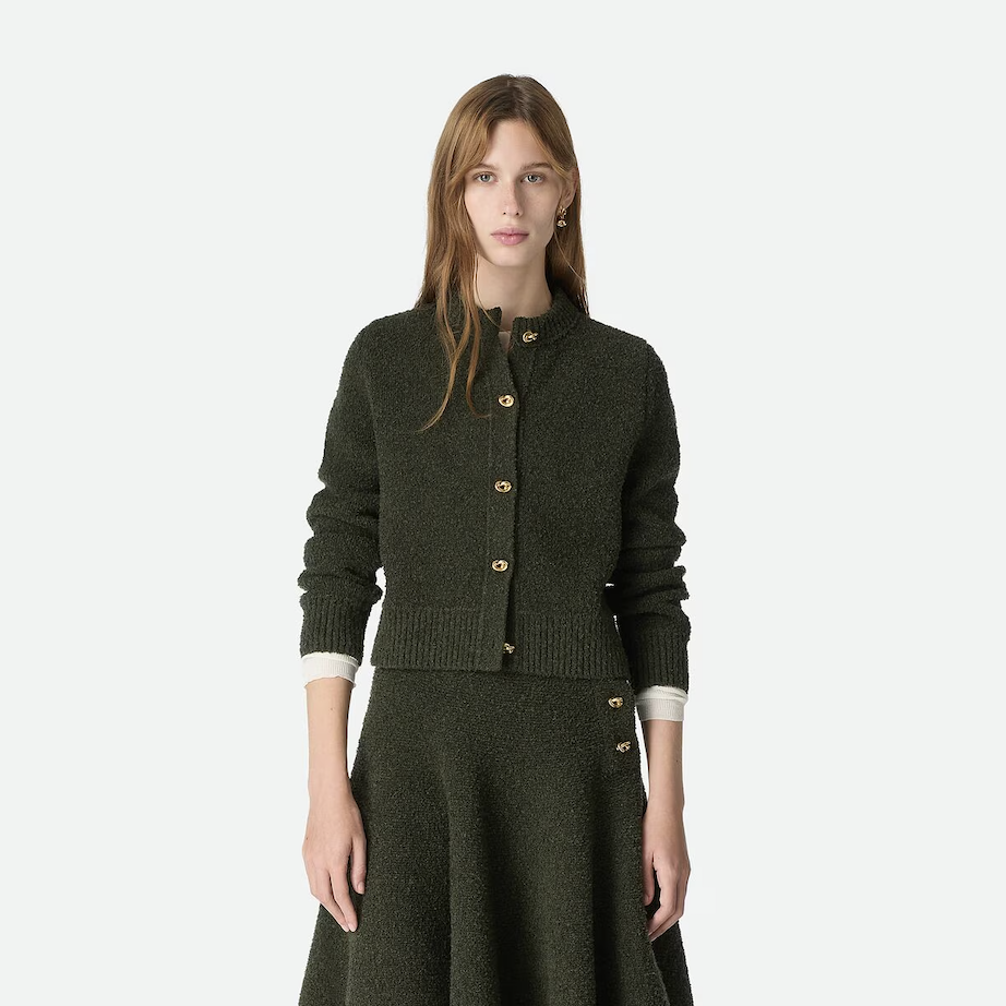 Cardigan en laine bouclée