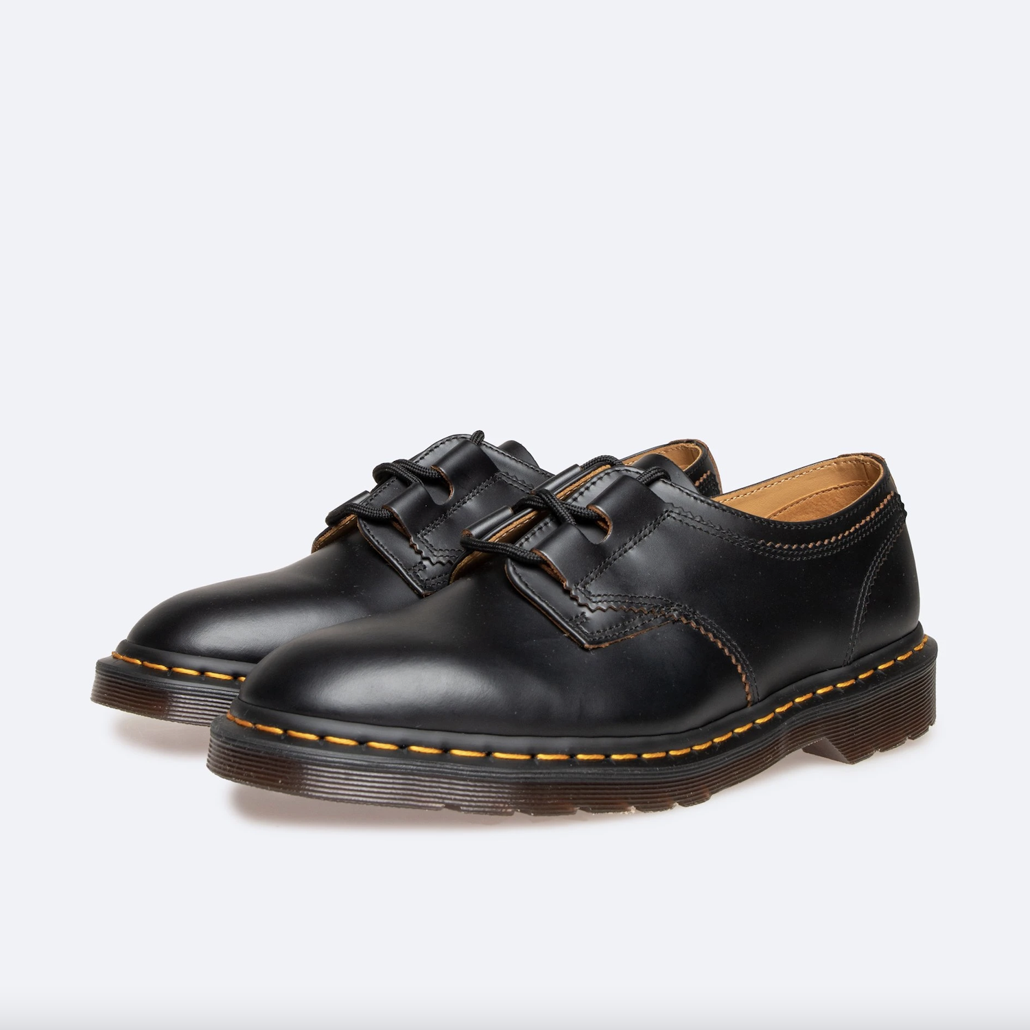 Ghillie Black Vintage Smooth Shoes