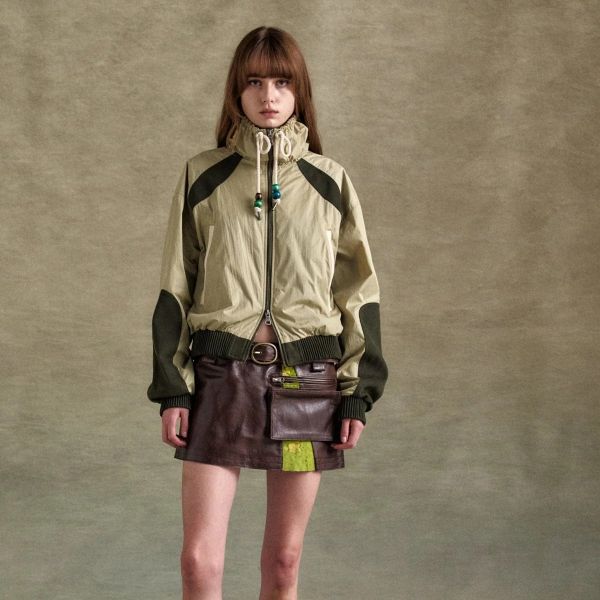 COLOR BLOCK BOMBER JACKET