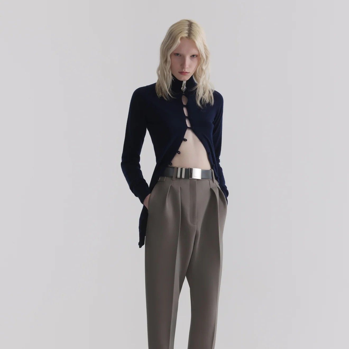 cashmere open cardigan