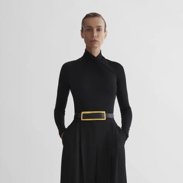 black scarf bodysuit