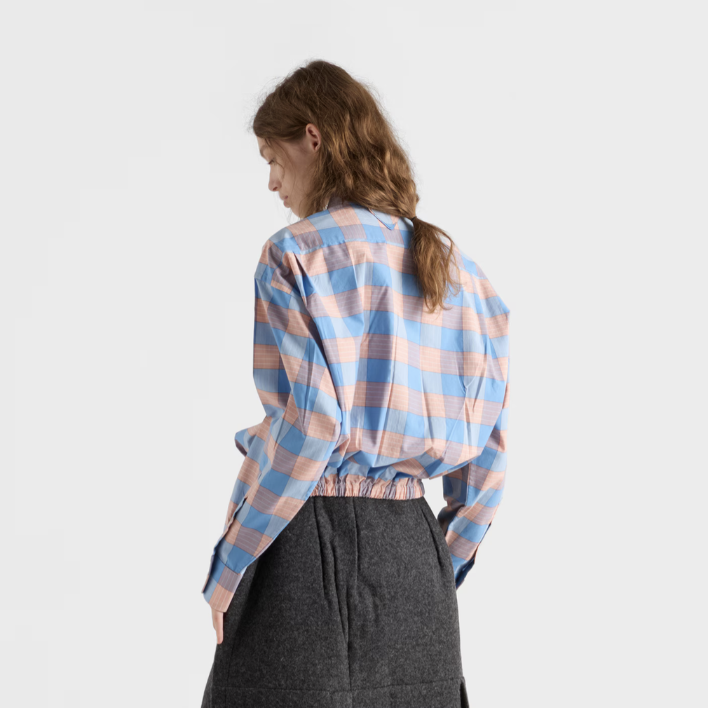 Chemise en popeline à carreaux
