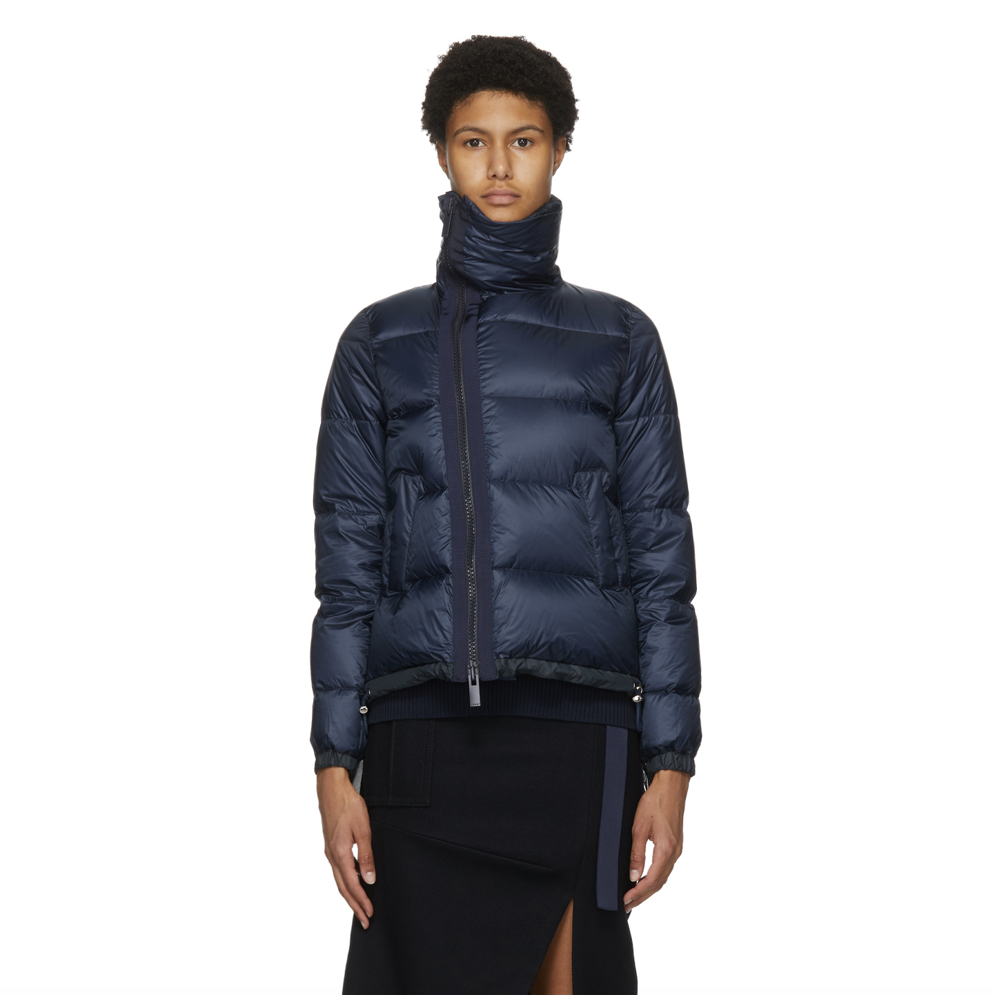Navy Down Nylon Jacket › The Shape of the Season